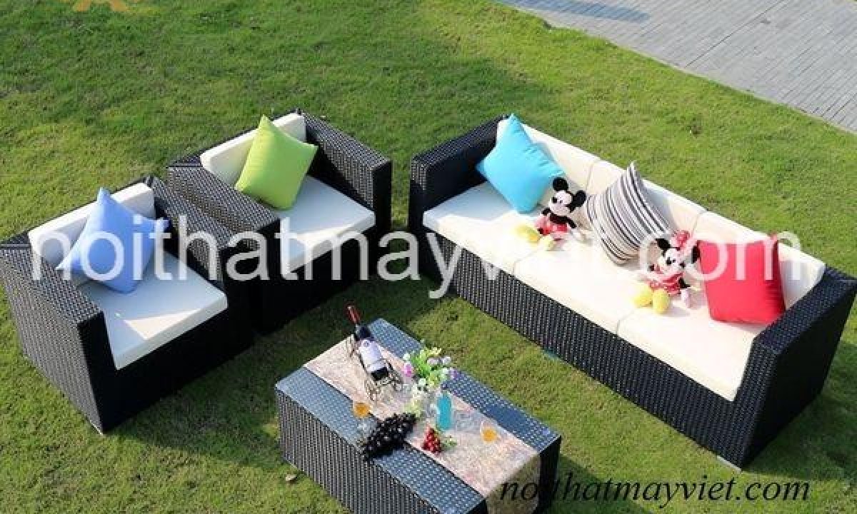 Bàn Ghế Sofa Mây Tre BGSF001